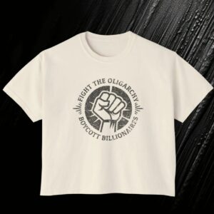 Womens Crop Top, Fight the Oligarchy shirt