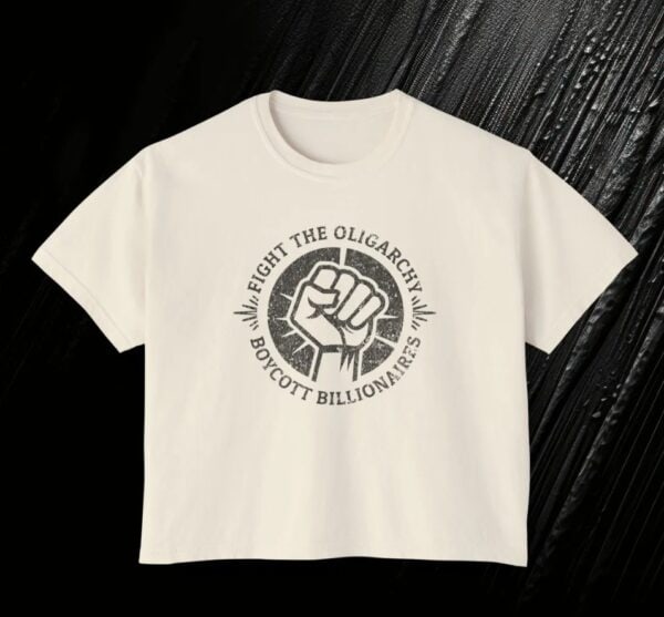 Womens Crop Top, Fight the Oligarchy shirt