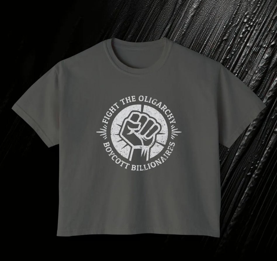 Womens Crop Top, Fight the Oligarchy shirt