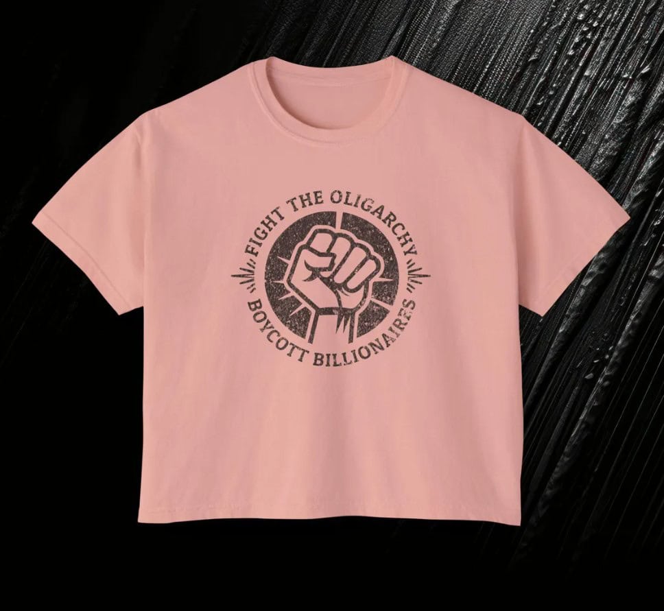 Womens Crop Top, Fight the Oligarchy shirt