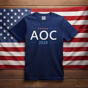 AOC 2028 T-Shirt - Alexandria Ocasio-Cortez