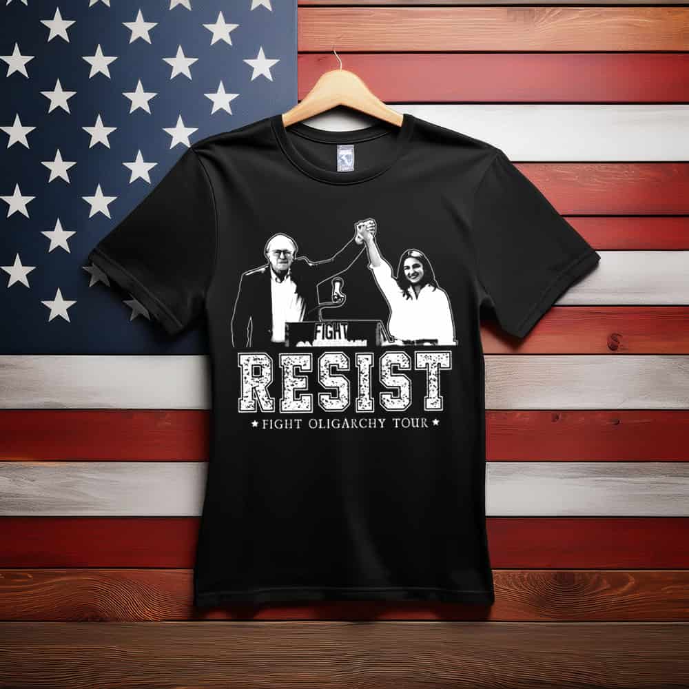 Bernie Sanders & AOC Fighting Oligarchy Tour unisex Shirt