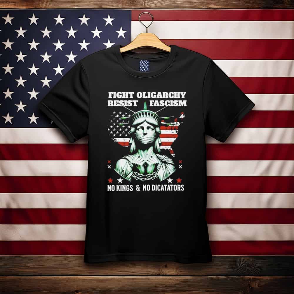 Fight oligarchy resist fascism no kings no dictators T-Shirt