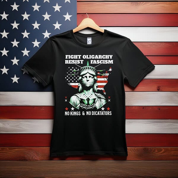 Fight oligarchy resist fascism no kings no dictators T-Shirt