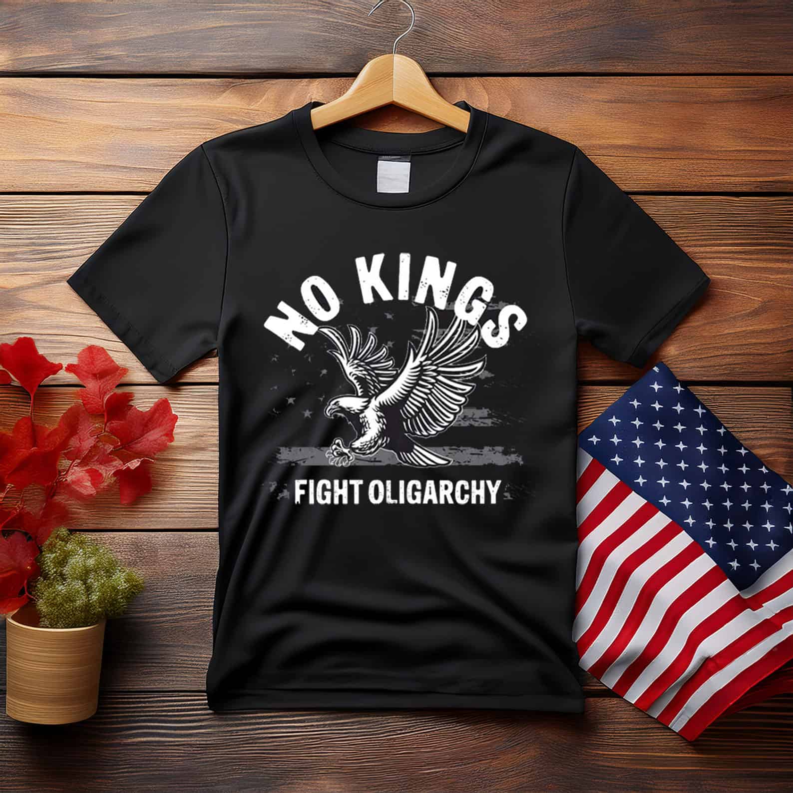 No Kings Fight Oligarchy Eagle American Shirts