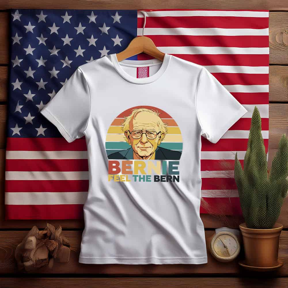 Retro Bernie Feel The Bern Fight Oligarchy Anti Trump Shirt