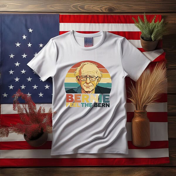 Retro Bernie Feel The Bern Fight Oligarchy Anti Trump Shirt