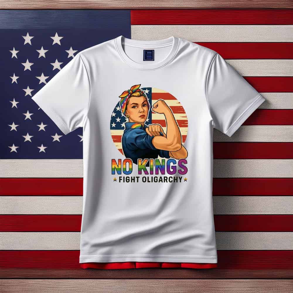 Vintage No Kings Fight Oligarchy American Flag Shirt