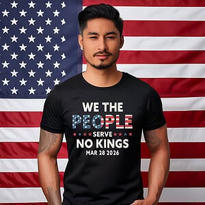 No Kings in America March 28, 2026 Tee Shirt