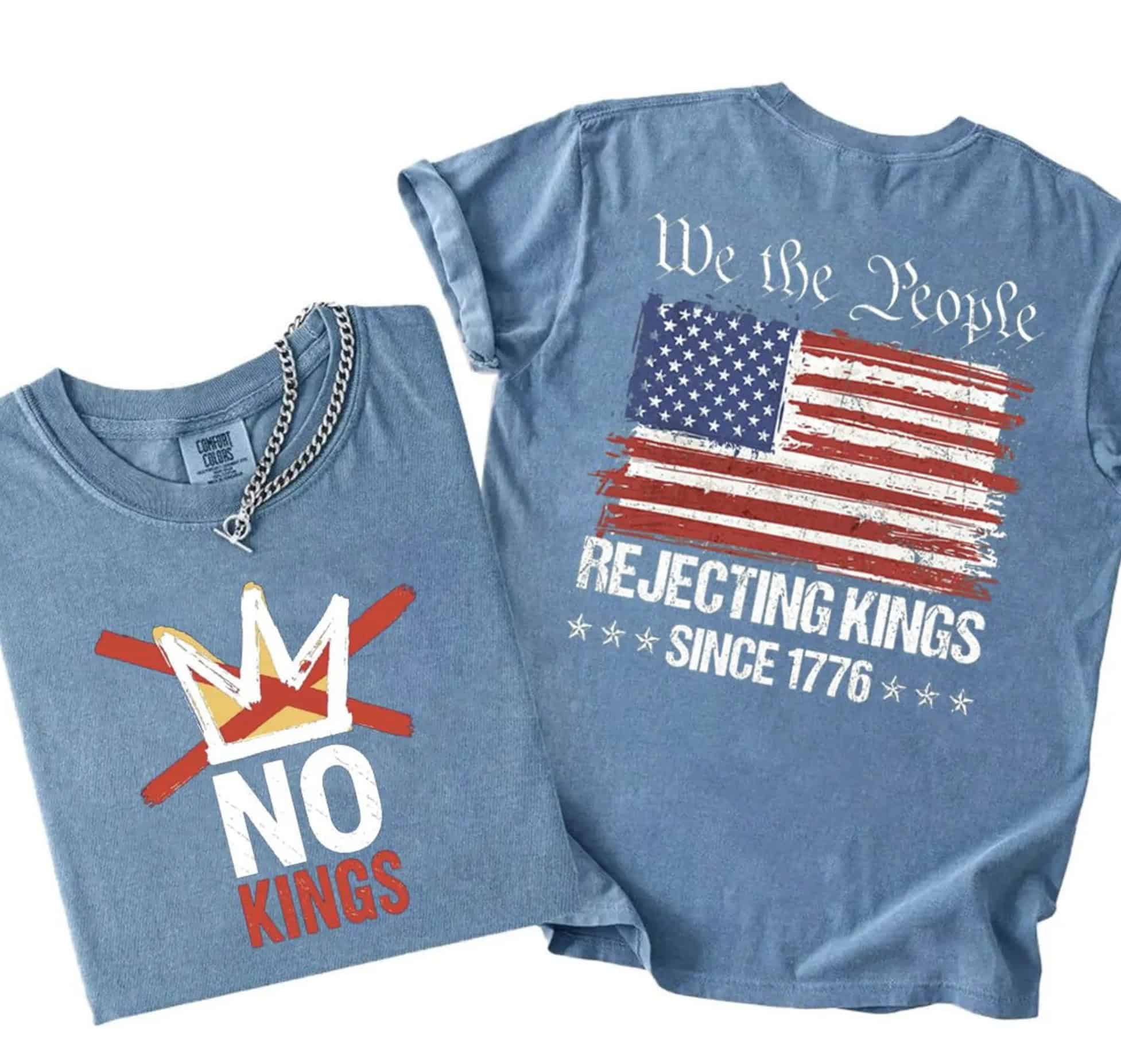 No Kings in America Shirt – Crown No Kings Graphic Tee