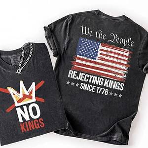 No Kings in America Shirt – Crown No Kings Graphic Tee