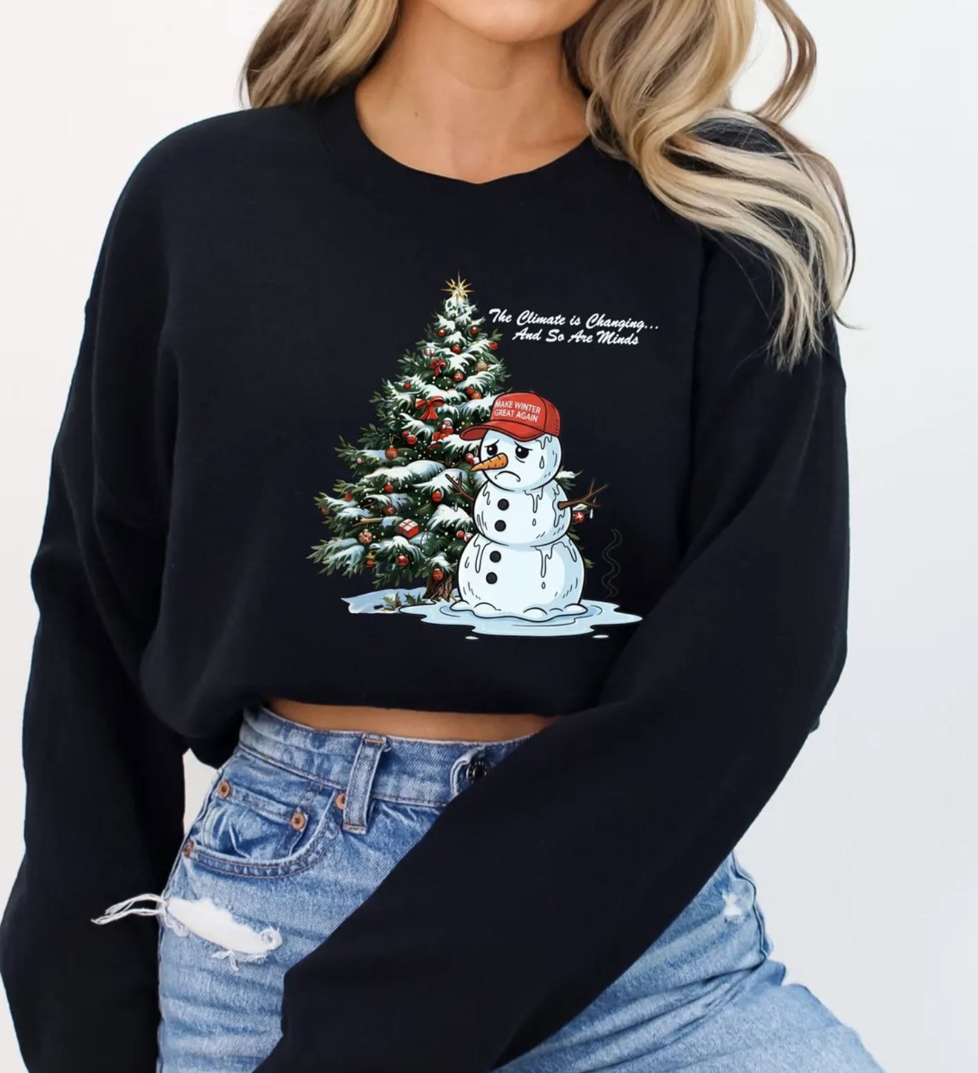 Make Winter Great Again Snowman Christmas Sweatshirt Official Gavin