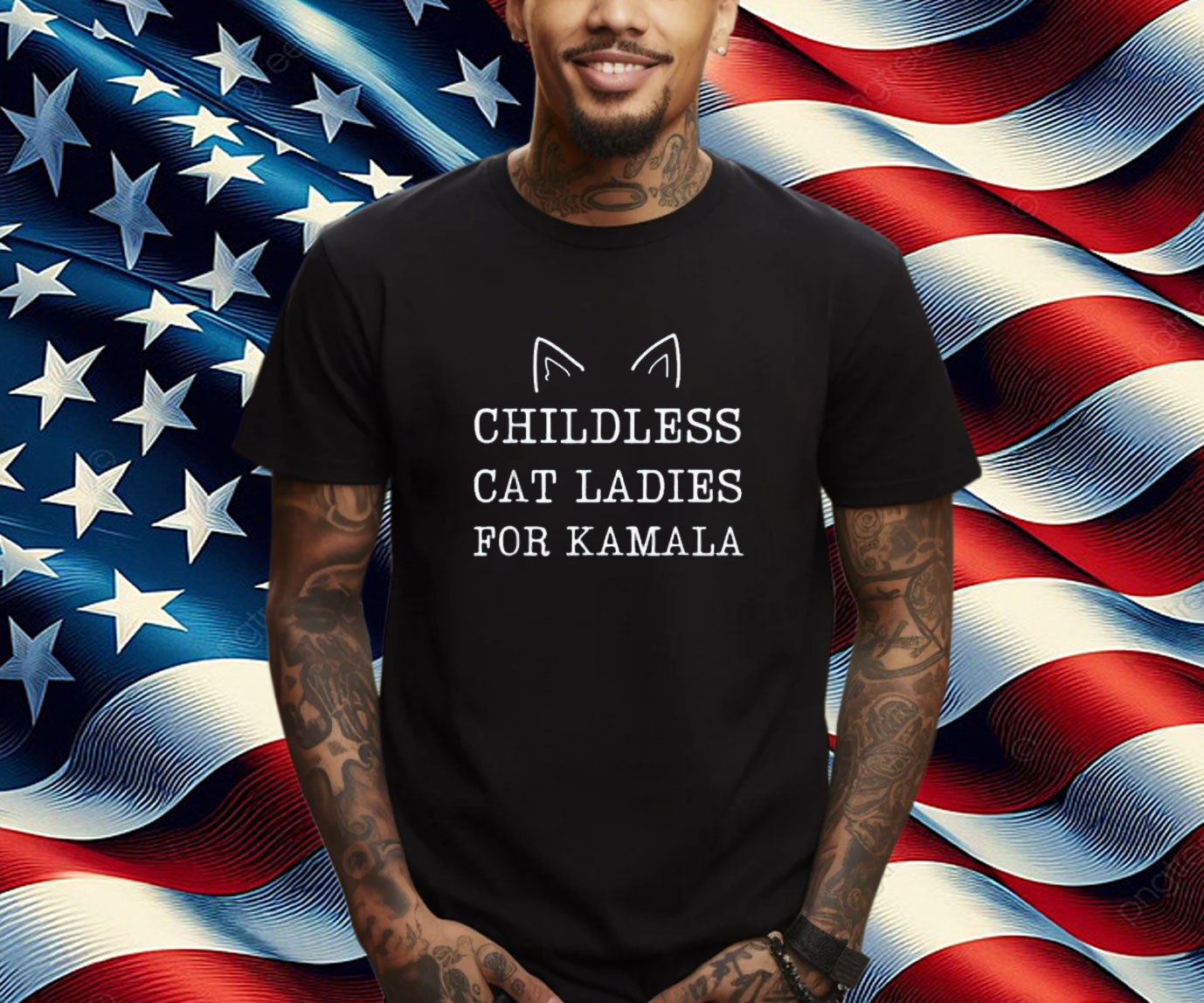 Funny Kamala 47 Childless Cat Ladies for Kamala Election Shirts