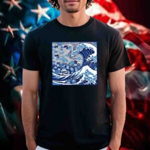 Blue Cats Wave For Kamala Harris 2024 T-Shirt