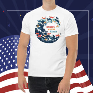 Blue Wave Cat for Kamala T-Shirt