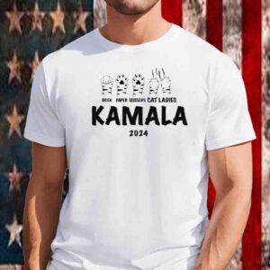 Cat Ladies For Kamala Shirt , Kamala Harris 2024 President Shirt , Cat Mom Shirt