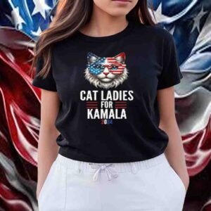 Cat Ladies for Kamala Funny Cat 2024 President Shirt
