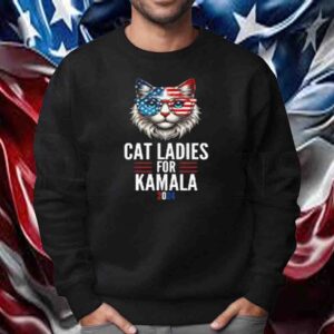 Cat Ladies for Kamala Funny Cat 2024 President Shirt