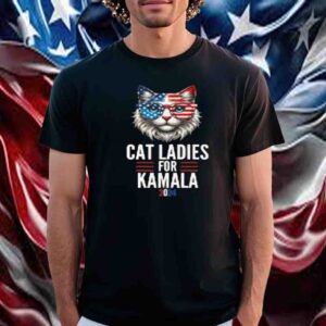 Cat Ladies for Kamala Funny Cat 2024 President Shirt
