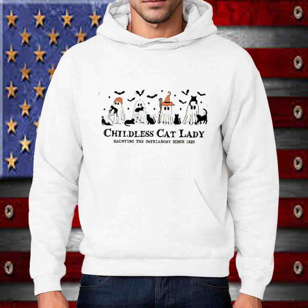 Childless Cat Lady Ghost Shirt, Kamala Halloween Shirt