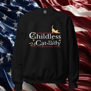 Childless Cat Lady Shirt, Against Fascism Shirt, Childless Cat Lady For Kamala Shirt
