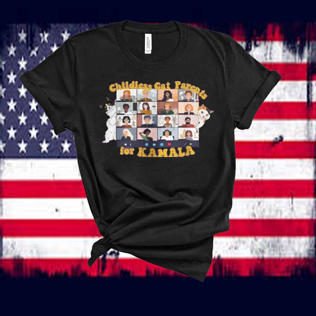 Childless Cat Lady Shirt, Childless Cat Parents for Kamala T-shirt, Kamala Harris Rally Gear Shirt