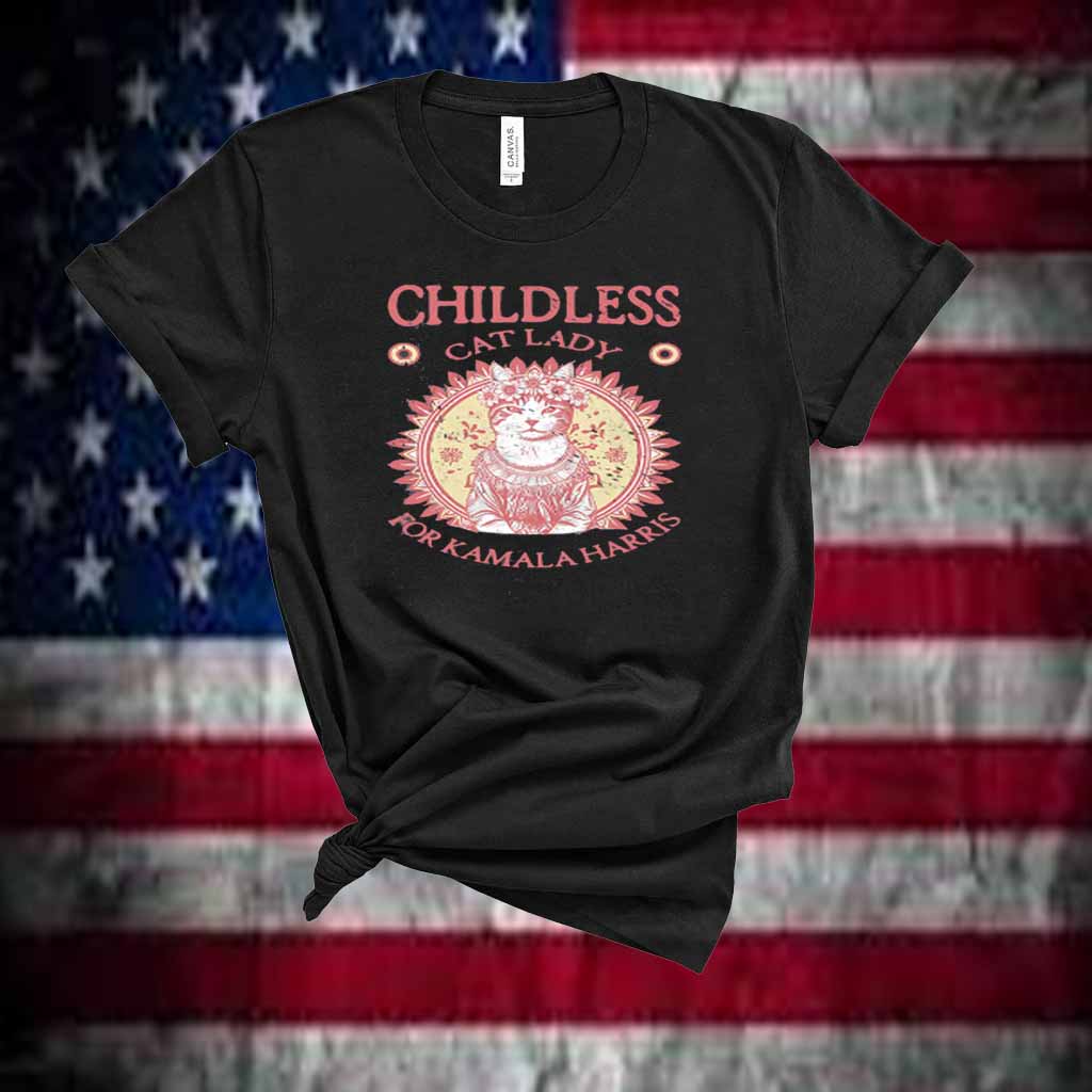 Childless Cat Lady shirt, Rocker Tee, Vote 2024, Feminist Voting Shirt