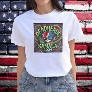 Deadheads For Kamala Harris For President 2024 Psychedelic Trippy Support Kamala Grateful Dead T-Shirt