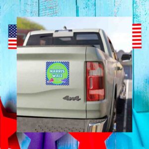 Harris Walz Pink and Blue Chucks Car Magnet