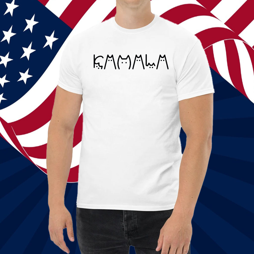 Kamala Harris Cat Lettering Positive T-Shirt