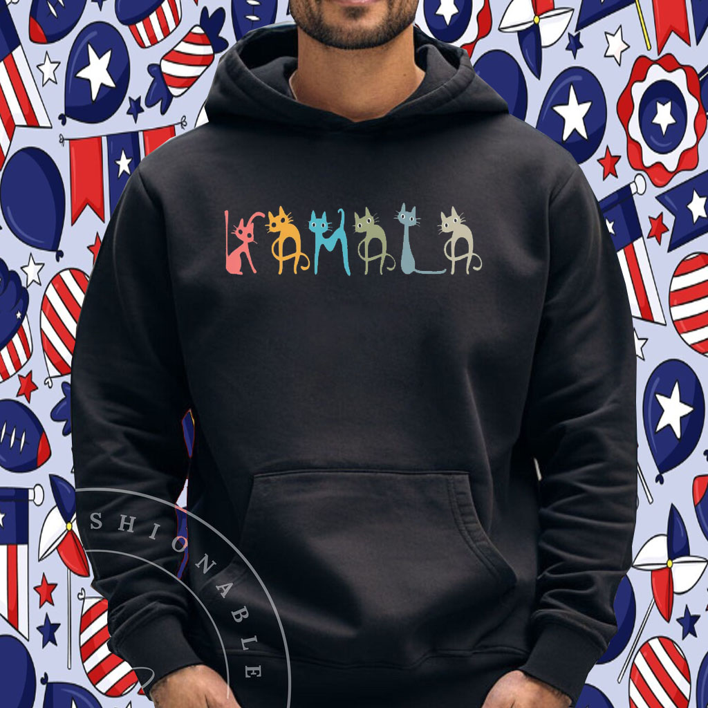 Kamala Harris Cat Lettering Shirt