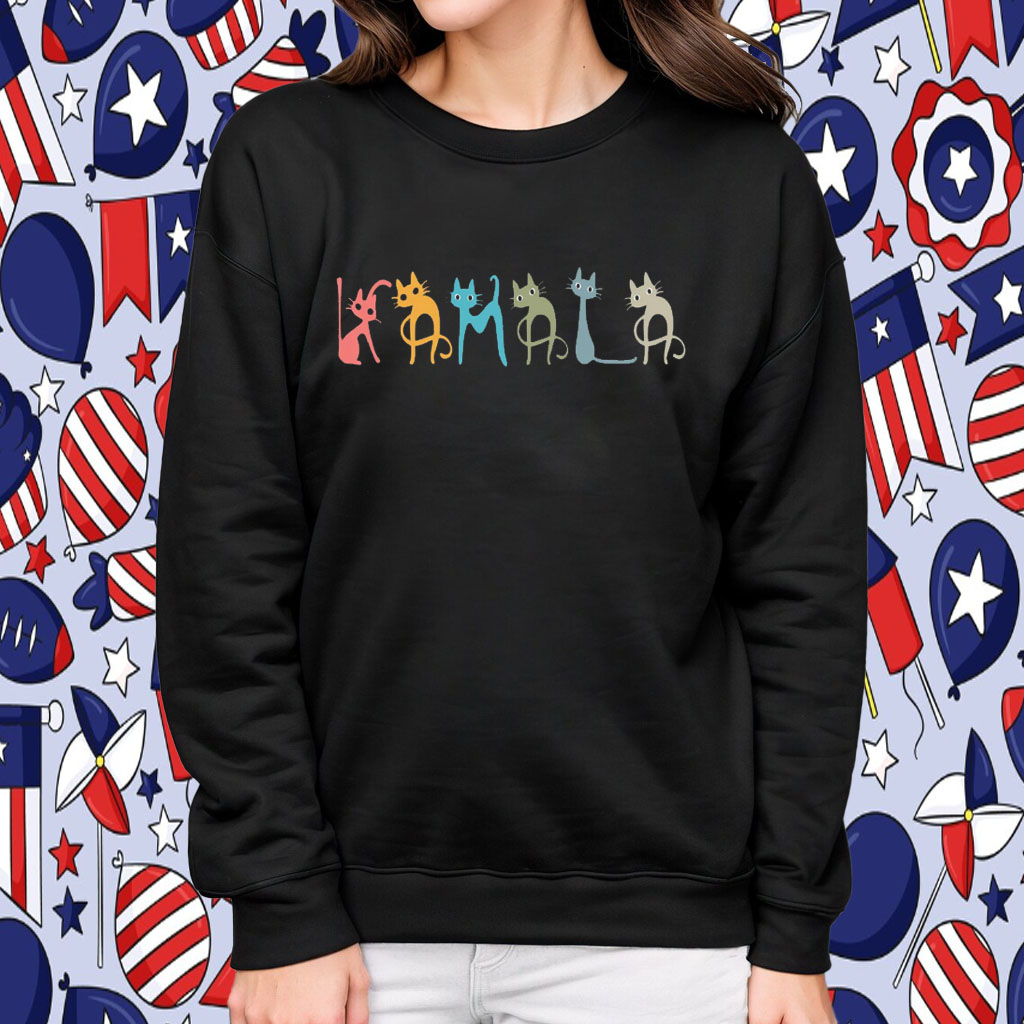 Kamala Harris Cat Lettering Shirt
