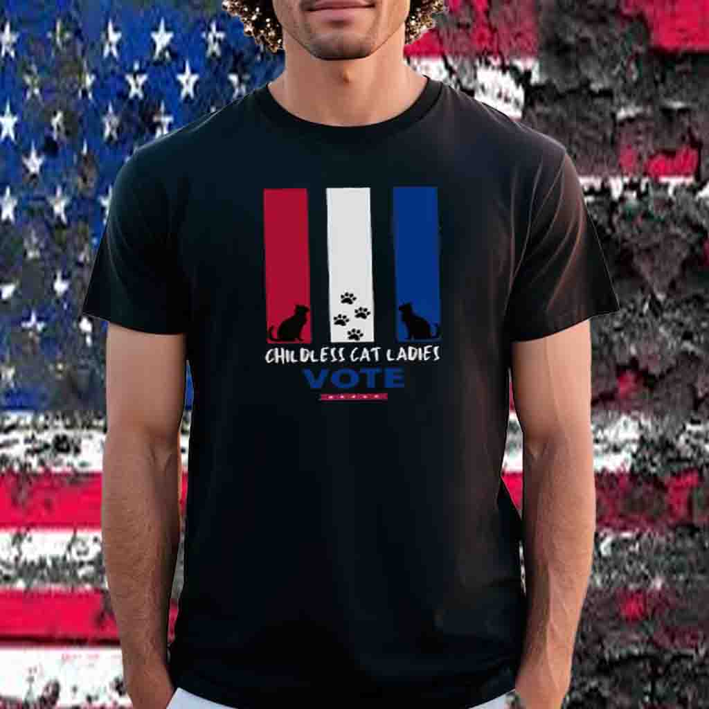 Kamala Harris Proud Childless Cat Lady Shirt