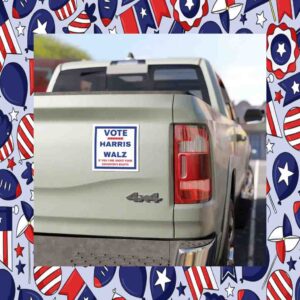 Kamala Harris and Tim Walz Funny Car Magnet