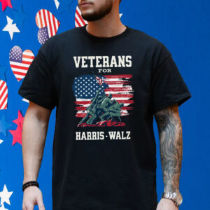 Veterans for Harris Walz T-shirt, Political T shirt Democrat Shirt