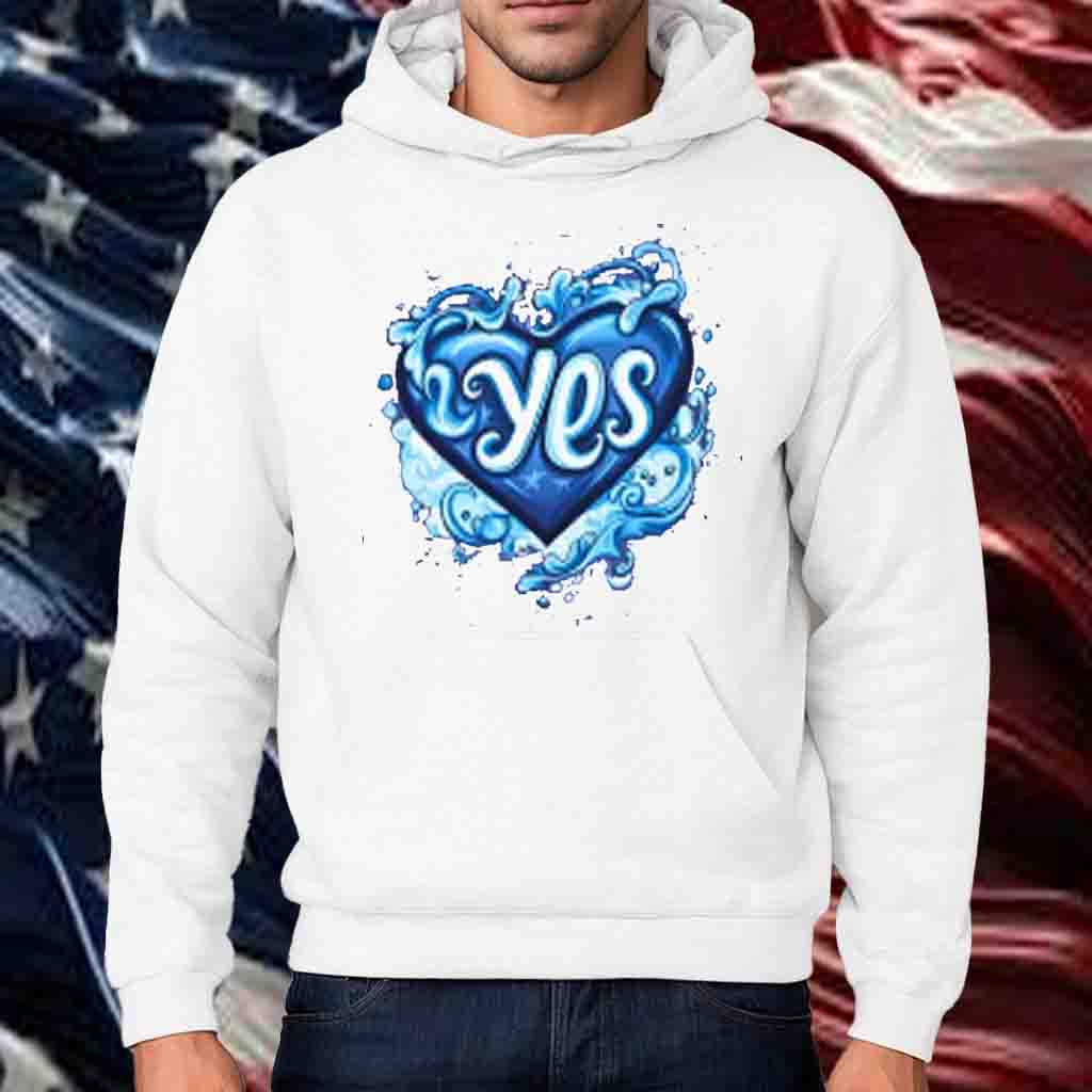 Yes Blue Heart T-Shirt