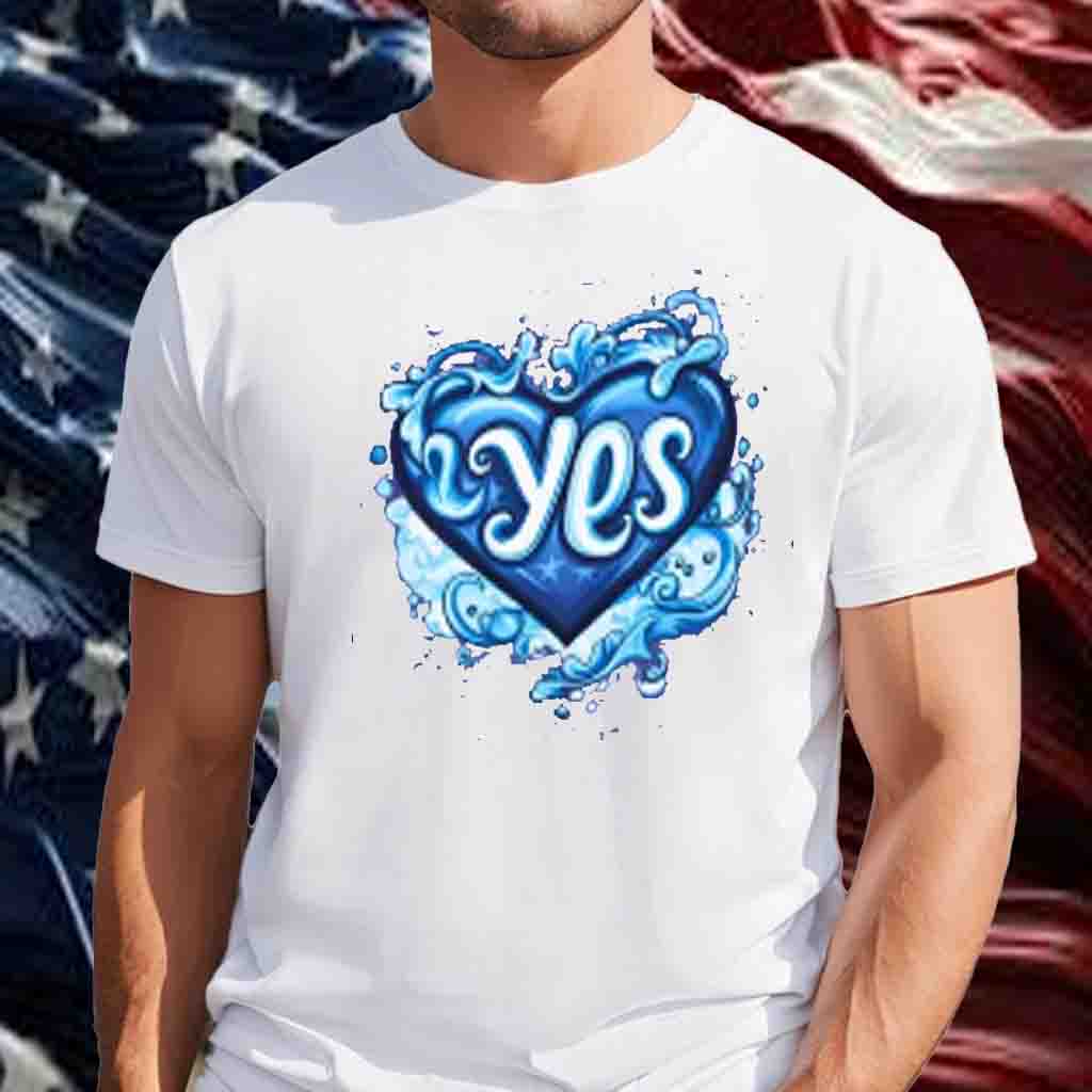 Yes Blue Heart T-Shirt