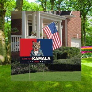 2024 Cats For Kamala Yard Sign