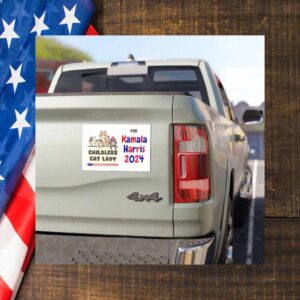 2024 Childless Cat Lady for Kamala Harris Car Magnet