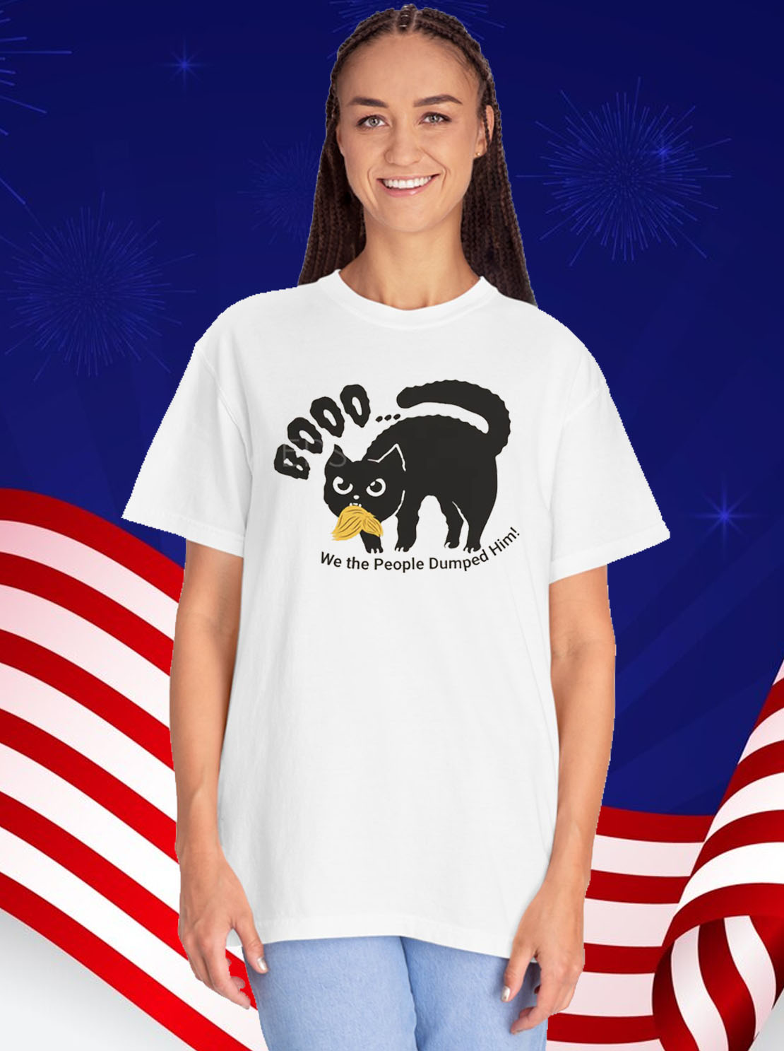 BOOO We The People Dumped Him Cat Lady For Kamala Harris Halloween T-Shirt