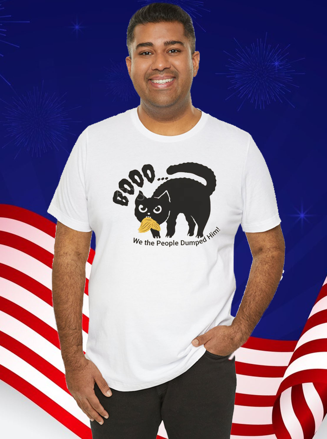 BOOO We The People Dumped Him Cat Lady For Kamala Harris Halloween T-Shirt