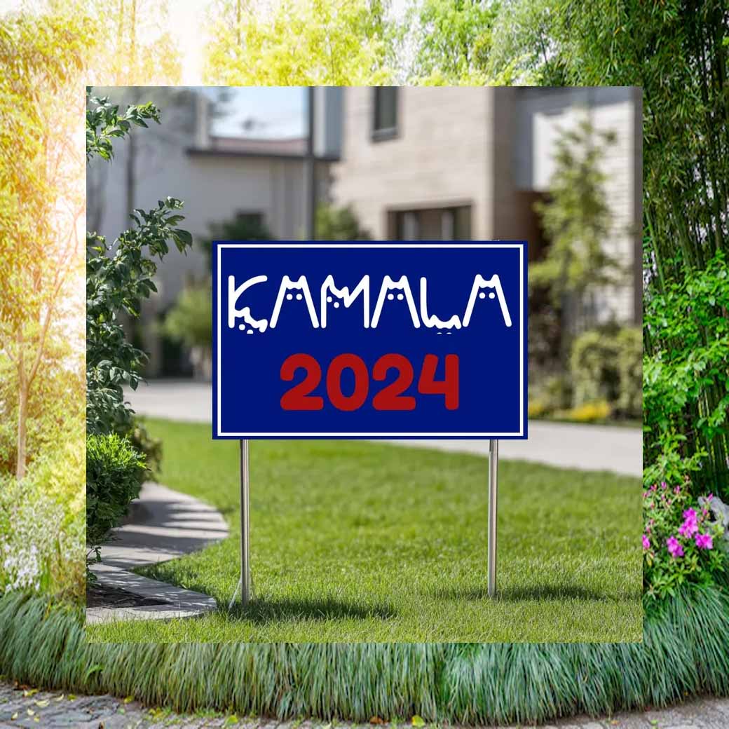 Cat Kamala Yard Sign