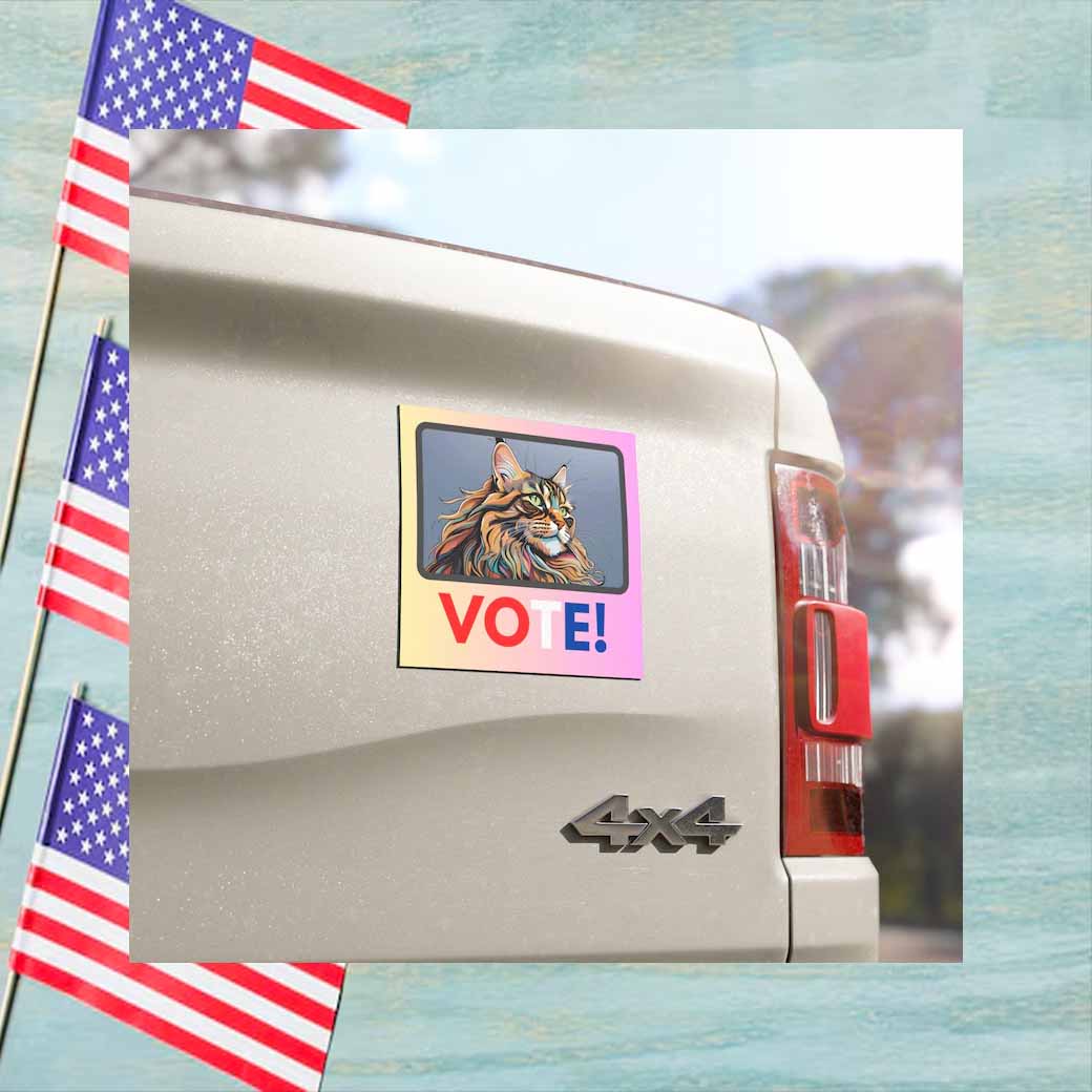 Cat Vote Car Magnet