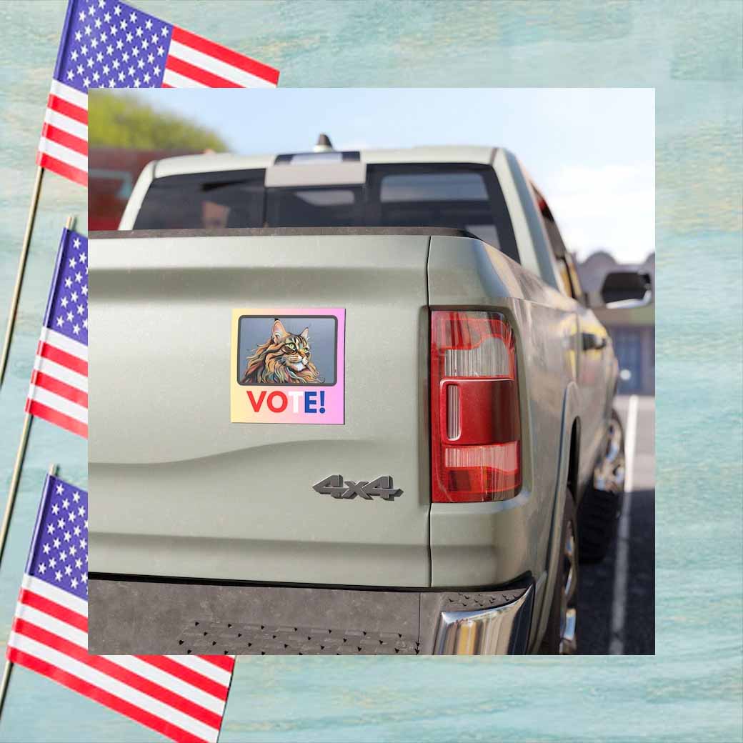 Cat Vote Car Magnet