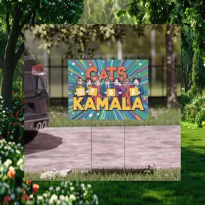 Cats for Kamala Harris Presidential Yard Sign