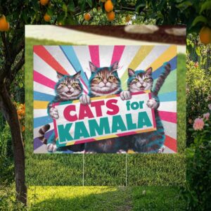 Cats for Kamala Harris Yard Sign