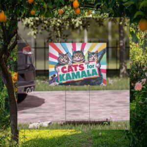 Cats for Kamala Harris Yard Sign
