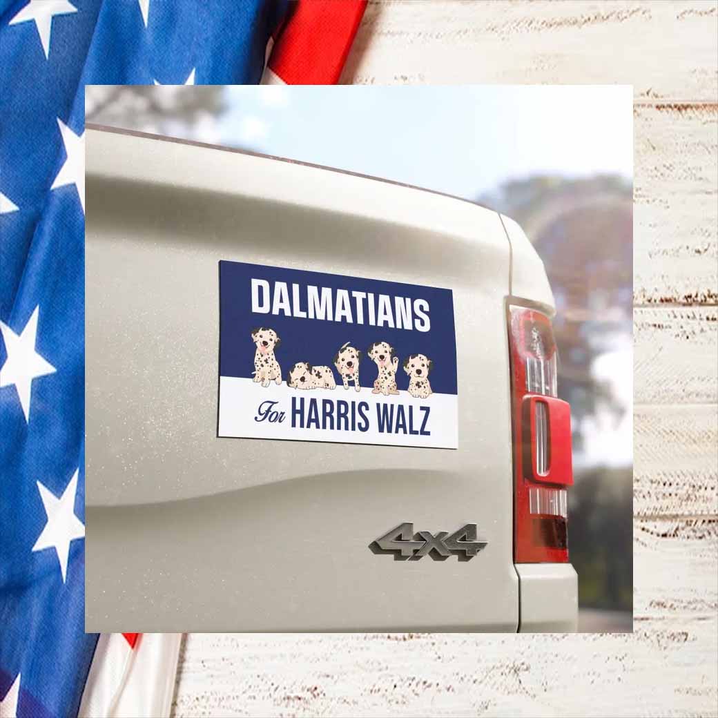 Dalmatians For Harris Walz Car Magnet