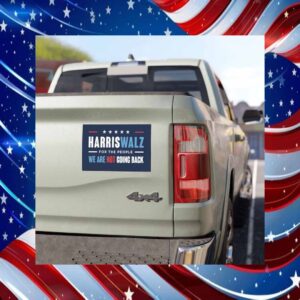 Harris Walz For The People We Are Not Going Back Car Magnet