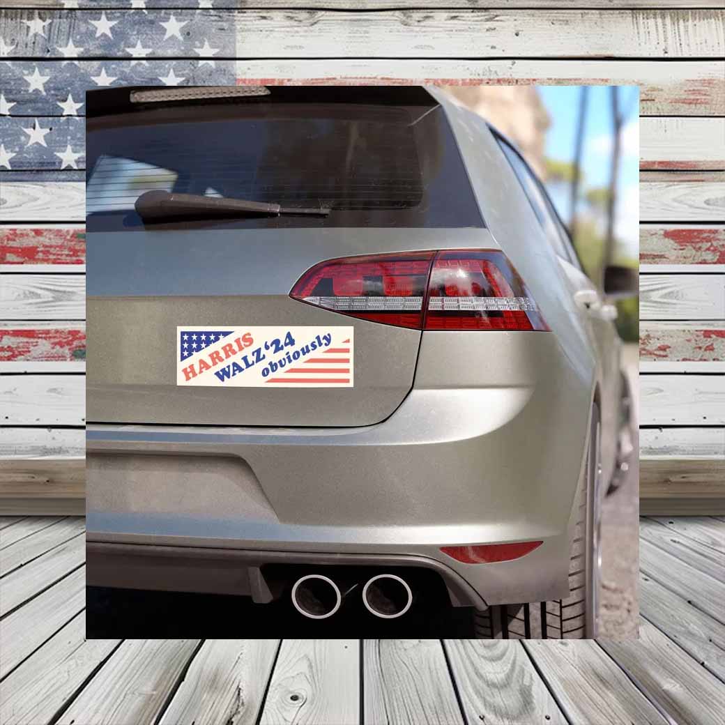 Harris Walz Obviously Car Magnet